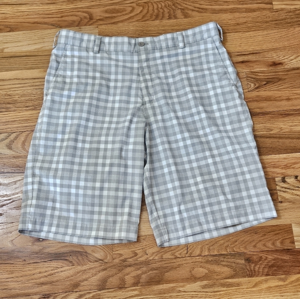Nike Golf Shorts Dri-Fit Performance Plaid Flat Athletic Men’s Size 34